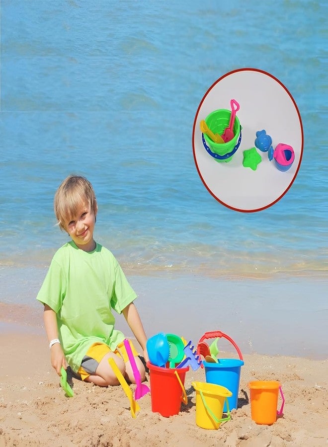 HARIRUP Colourful Baby Toys Set, Outdoor Toy Play and Summer Fun Creative Activity Playset for Kids Plastic Rattles and Shapes, 6-Piece Sand Castle Building Set - Image 3